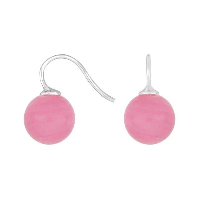 Rhod. sølvøreh. m/bøhmisk kvartsglas kugle 12mm - Urma.dk