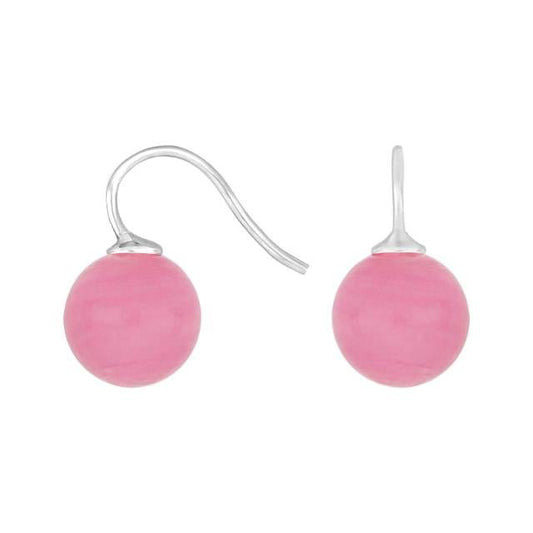 Rhod. sølvøreh. m/bøhmisk kvartsglas kugle 12mm - Urma.dk