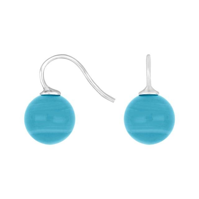 Rhod. sølvøreh. m/bøhmisk kvartsglas kugle 12mm - Urma.dk