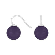 Rhod. sølvøreh. m/bøhmisk kvartsglas kugle 12mm - Urma.dk