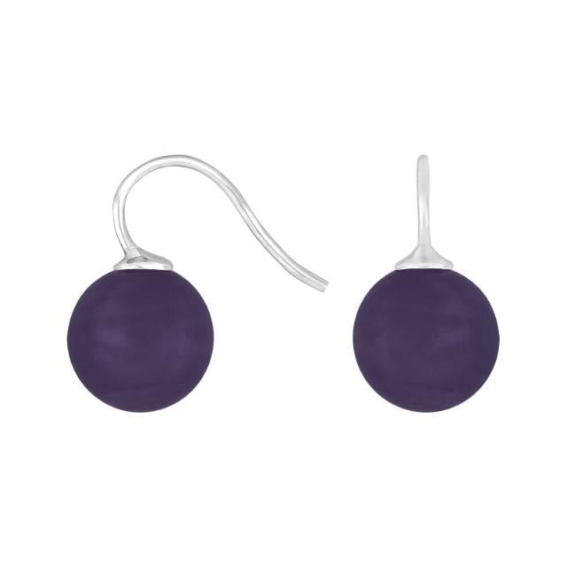 Rhod. sølvøreh. m/bøhmisk kvartsglas kugle 12mm - Urma.dk