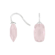 Rhod. sølvøreh. m/kvartsglas facetteret farve25 - Urma.dk