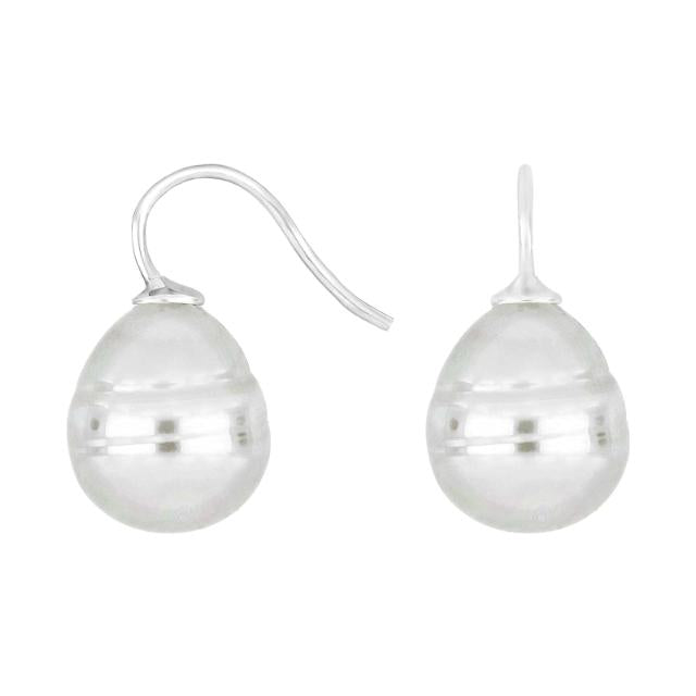 Rhod. sølvøreh. m/Mallorca perle farve07 - Urma.dk