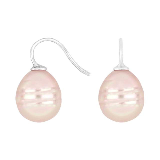 Rhod. sølvøreh. m/Mallorca perle farve11 - Urma.dk