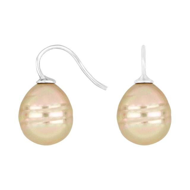 Rhod. sølvøreh. m/Mallorca perle farve73 - Urma.dk