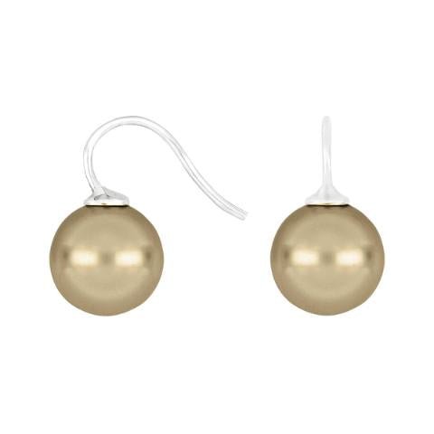 Rhod. sølvøreh. m/Mallorca perle farve74 - Urma.dk