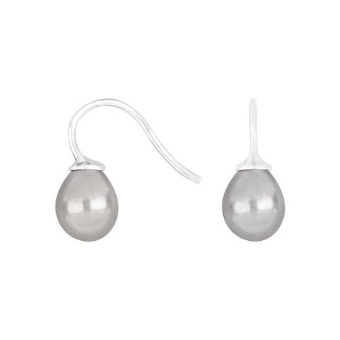 Rhod. sølvøreh. m/Mallorca perle farve93 - Urma.dk