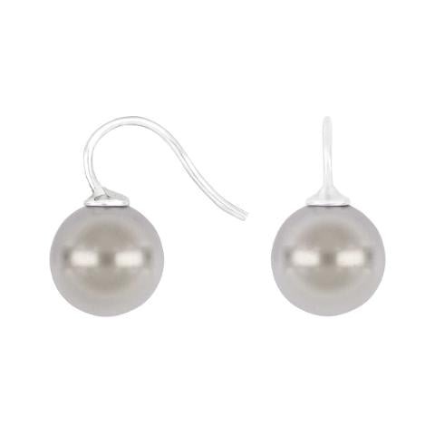 Rhod. sølvøreh. m/Mallorca perle farve93 - Urma.dk