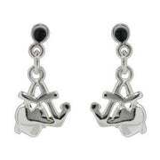 Rhod. sølvørehænger m/tro, håb og kærlighed - Urma.dk