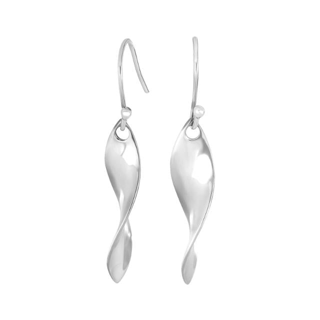 Rhod. sølvørehænger øje buet - Urma.dk