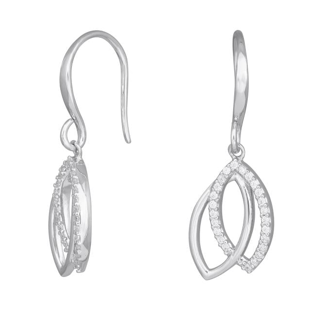 Rhod. sølvørehænger øjne m/cz - Urma.dk