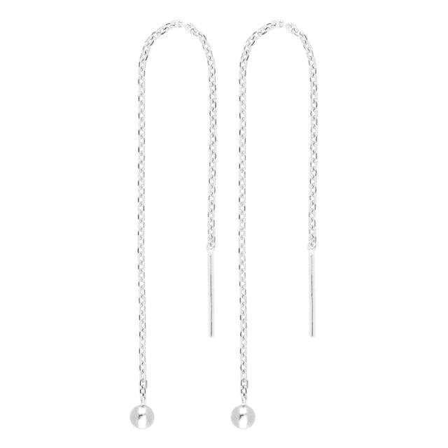 Rhod. sølvørekæde - Urma.dk