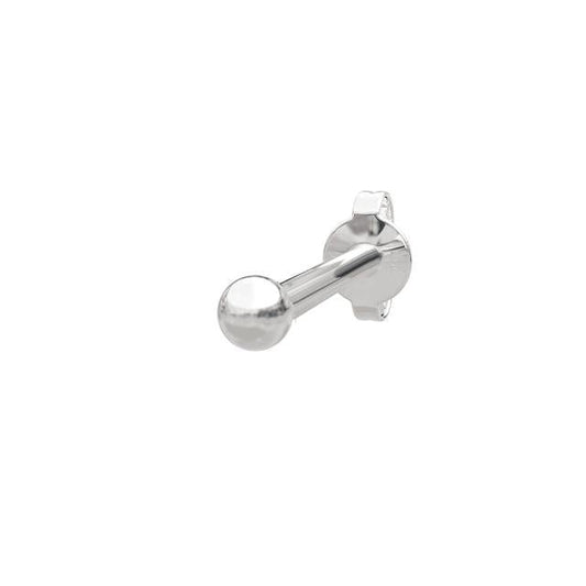 Rhod. sølvørestik 2mm kugle PIERCE52 1 stk. - Urma.dk