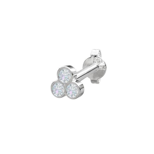 Rhod. sølvørestik PIERCE52 1 stk. - Urma.dk