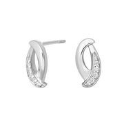 Rhod. sølvørestikker buer m/cz - Urma.dk