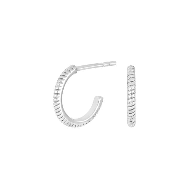 Rhod. sølvørestikker halvcreol 12mm - Urma.dk