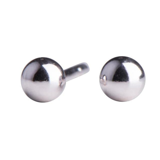 Rhod. sølvørestikker kugle 4mm - Urma.dk