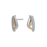 Rhod. sølvørestikker mat/blank m/dia 0.04ct w/p 8k - Urma.dk