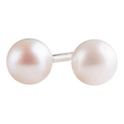 Rhod. sølvørestikker m/ferskvandsperle 4 mm - Urma.dk