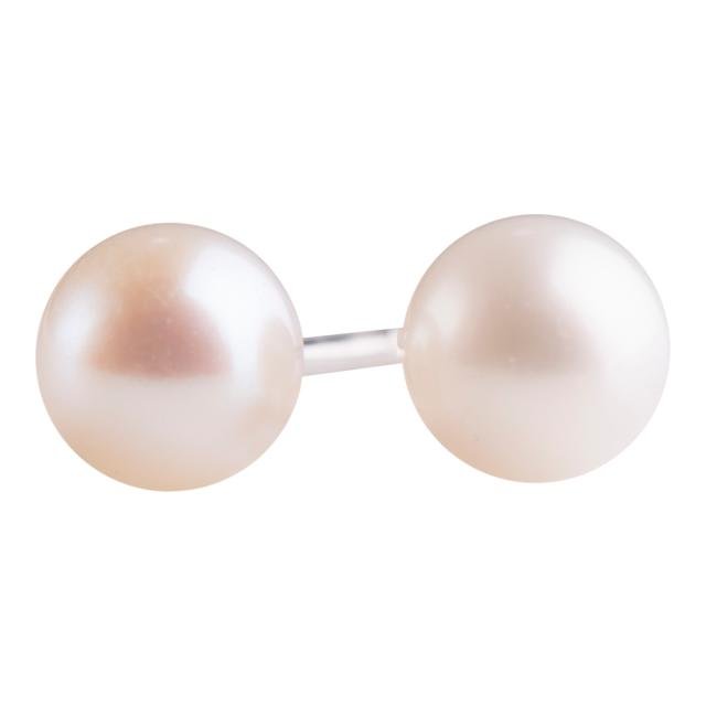 Rhod. sølvørestikker m/ferskvandsperle 5 mm - Urma.dk