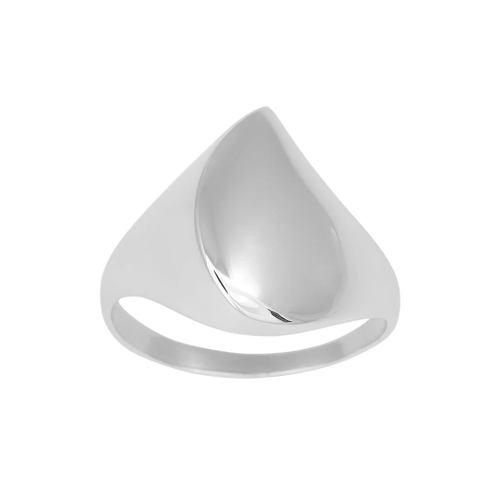 Rhod. sølvring dråbe - Urma.dk