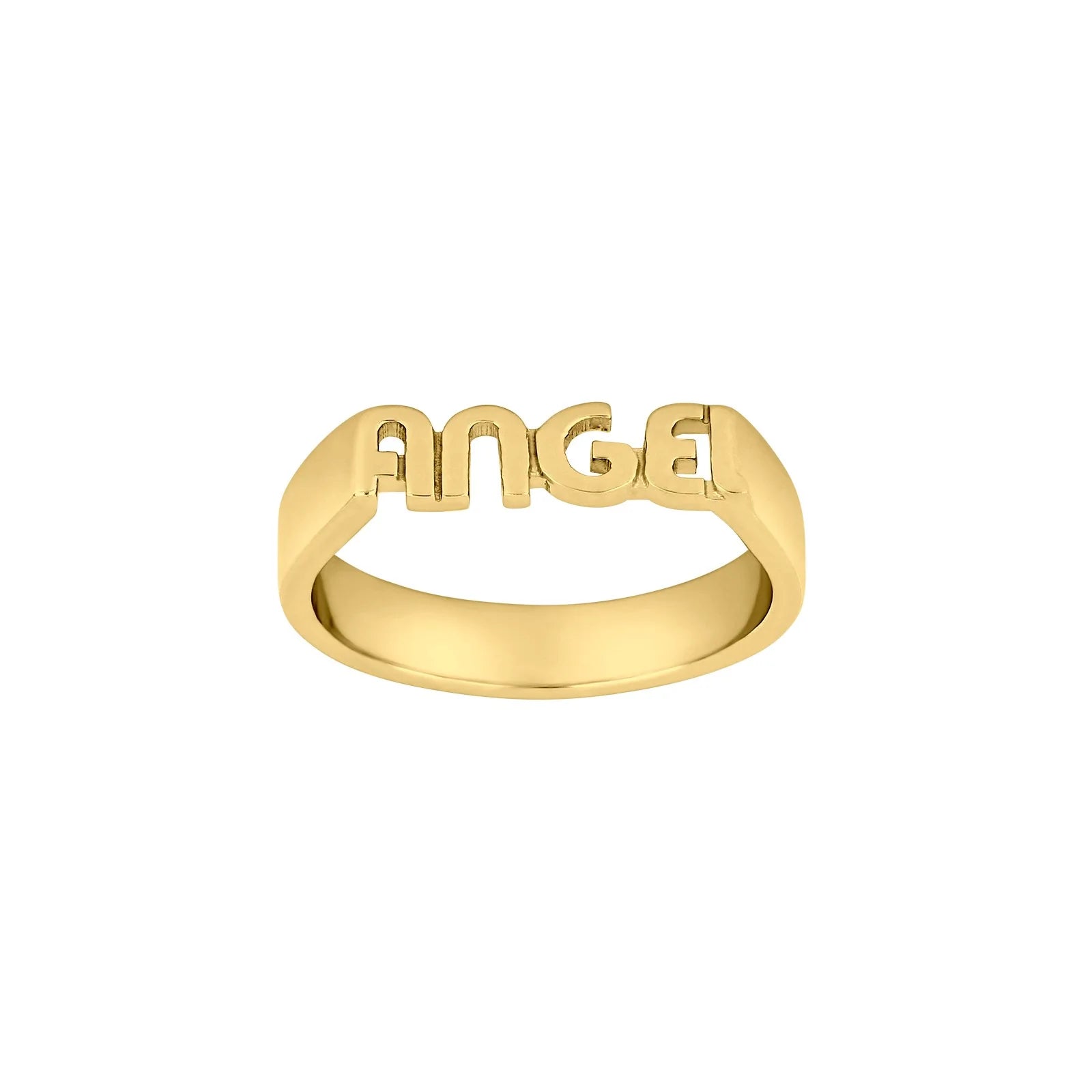 Rhod. sølvring STATEMENT52 4mm ANGEL - Urma.dk