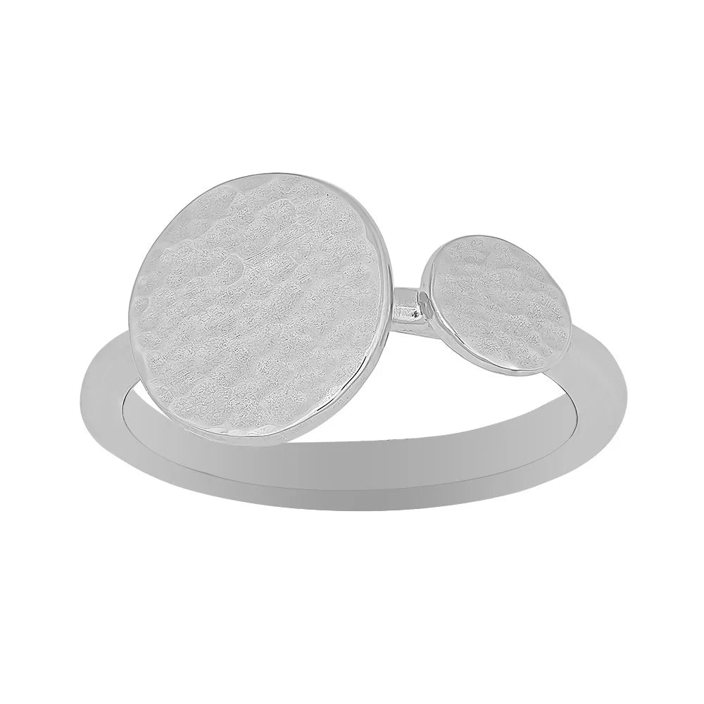 Rhod. sølvring TWO - SIDED52 12mm - Urma.dk