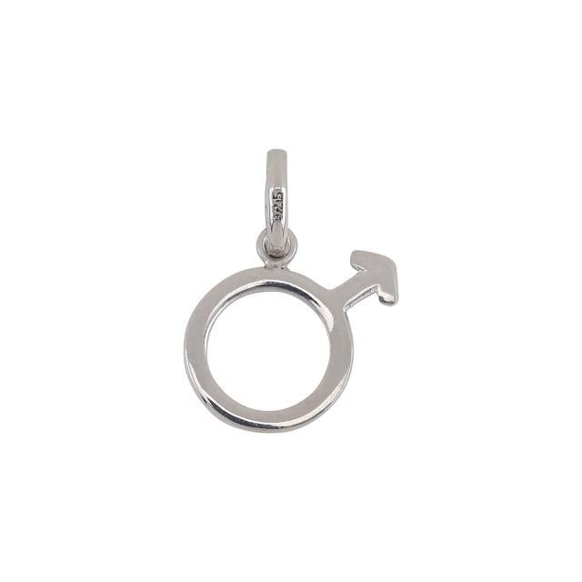 Rhod. sølvvedhæng drengetegn 15mm - Urma.dk