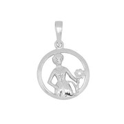 Rhod. sølvvedhæng JOMFRUEN 15mm - Urma.dk