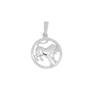 Rhod. sølvvedhæng LØVEN 12mm - Urma.dk