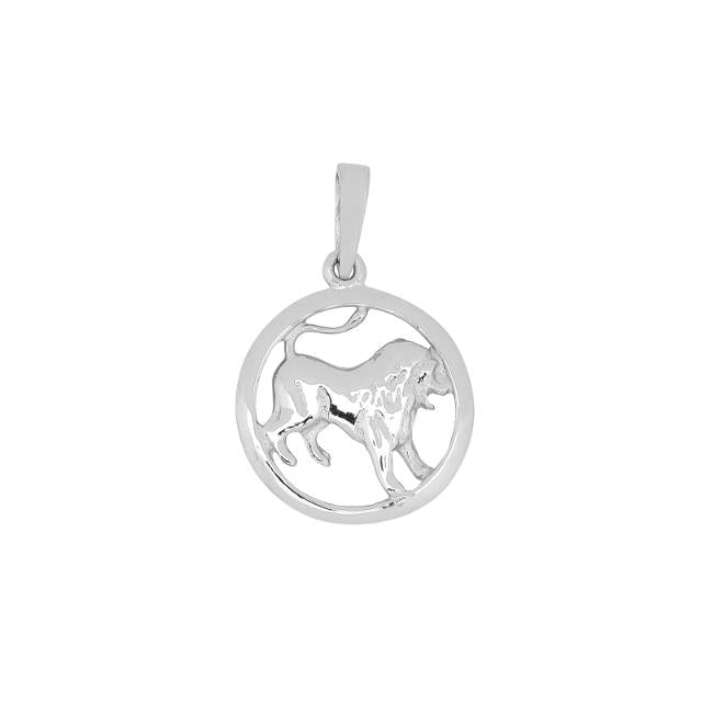 Rhod. sølvvedhæng LØVEN 12mm - Urma.dk