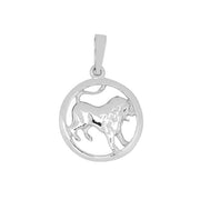 Rhod. sølvvedhæng LØVEN 15mm - Urma.dk