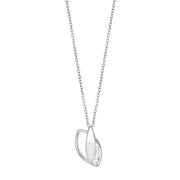 Rhod. sølvvedhæng øjne m/cz inkl. kæde - Urma.dk