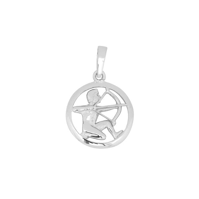 Rhod. sølvvedhæng SKYTTEN 12mm - Urma.dk