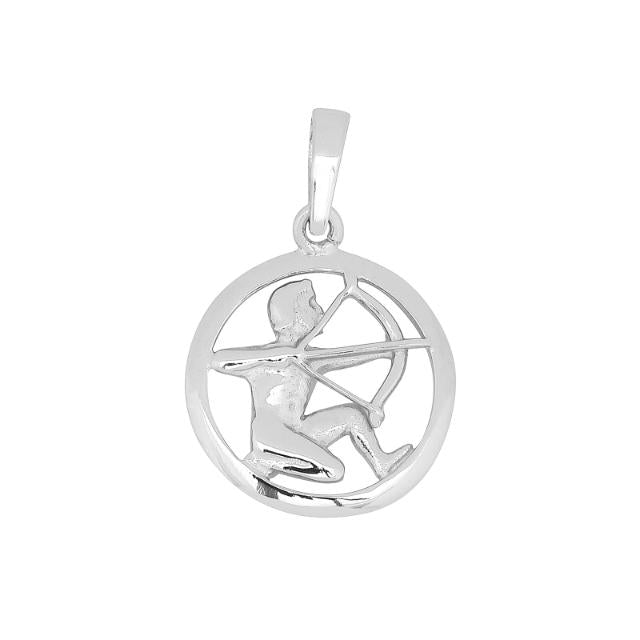 Rhod. sølvvedhæng SKYTTEN 15mm - Urma.dk