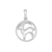 Rhod. sølvvedhæng STENBUKKEN 15mm - Urma.dk