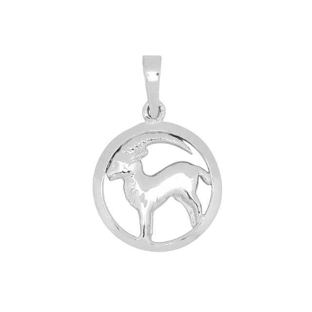 Rhod. sølvvedhæng STENBUKKEN 15mm - Urma.dk