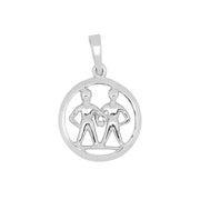 Rhod. sølvvedhæng TVILLING 15mm - Urma.dk