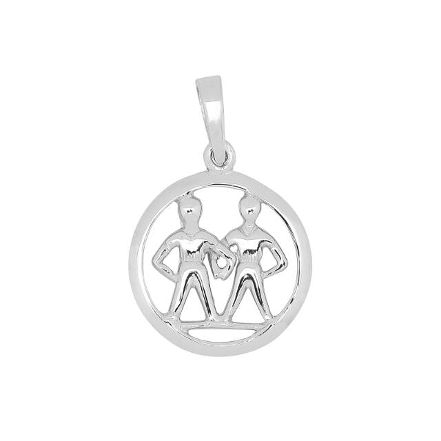 Rhod. sølvvedhæng TVILLING 15mm - Urma.dk