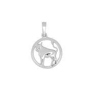 Rhod. sølvvedhæng TYREN 12mm - Urma.dk