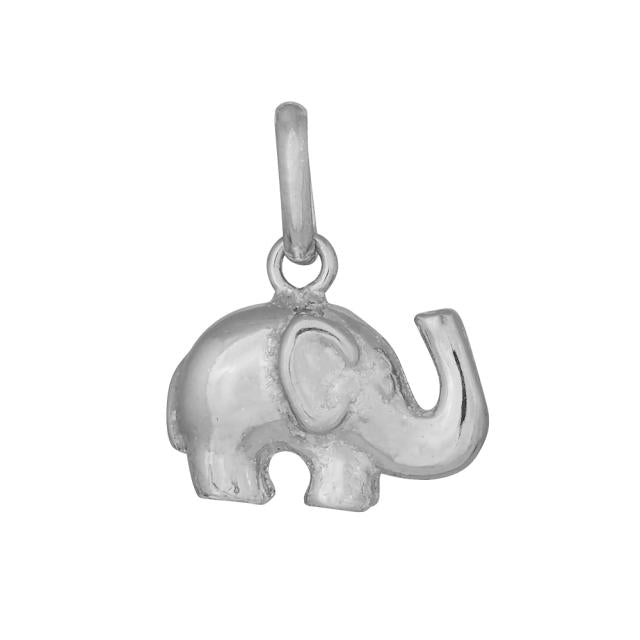 Rhod. sølvvedhæng/charm elefant 11mm - Urma.dk