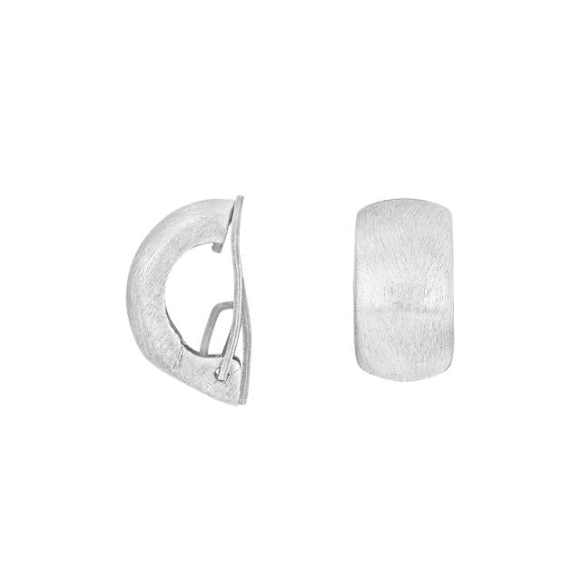Rhod. sølv mat system-clips Lili 15x8mm