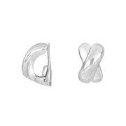 Rhod. sølv system-clips Mischa 15x9mm