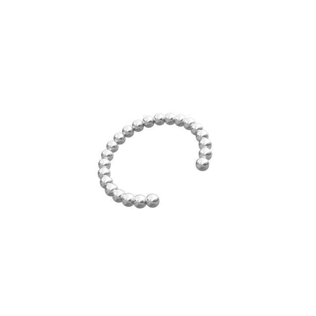 Rhod. sølvearcuff kugler PIERCE52 1 stk.