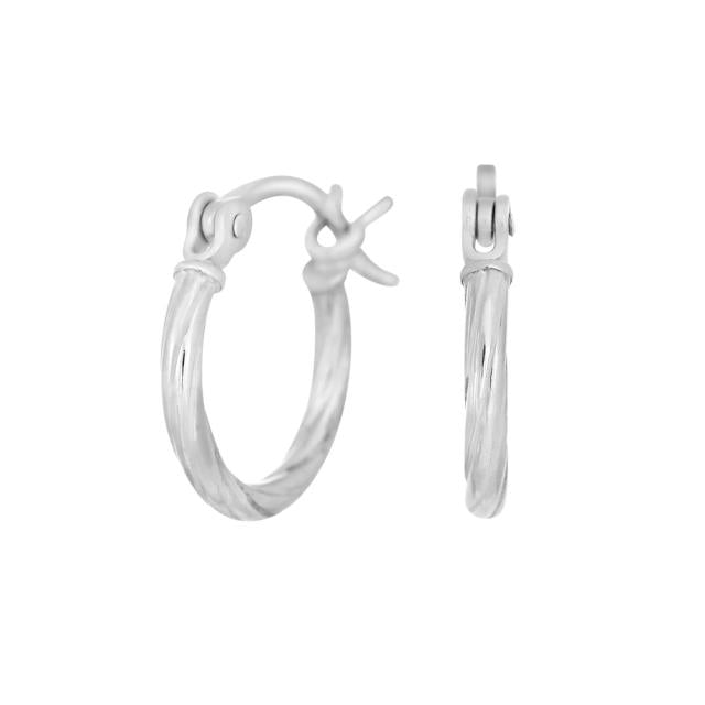 Rhodineret sølv creol 15mm TREND52 - Urma.dk