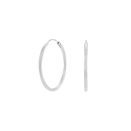 Rhodineret sølv creol 25mm HOOPS52 - Urma.dk