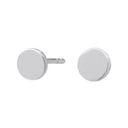 Rhodineret sølv ørering rund 5mm - Urma.dk