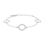 Rhodineret sølvarmbånd, cirkel 12mm - Urma.dk