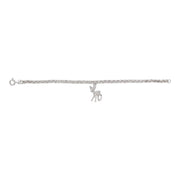 Rhodium silver bracelet bambi 15mm 15cm - Urma.dk