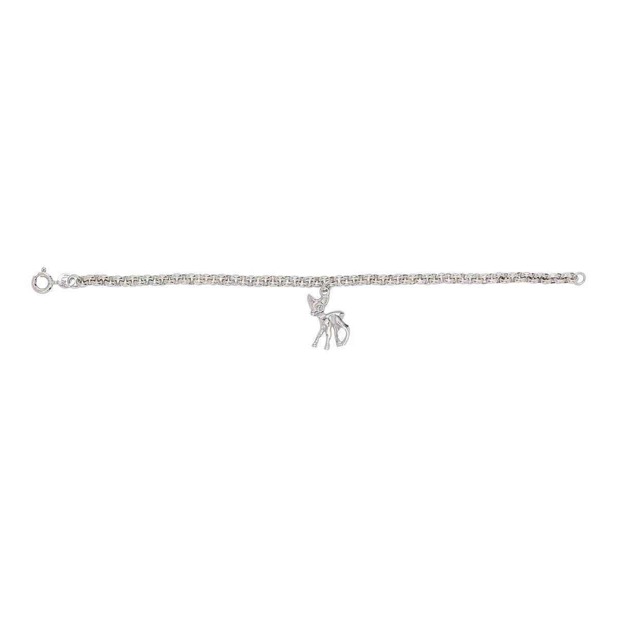 Rhodium silver bracelet bambi 15mm 15cm - Urma.dk